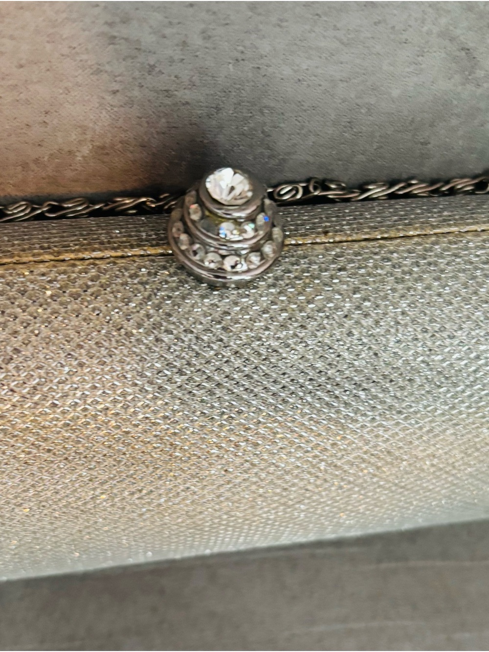 Elegant Silver Sparkly Clutch - Picture 5 of 5